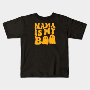 Groovy Mama Is My Boo Halloween Kids Toddler Boys Girls , mom Kids T-Shirt